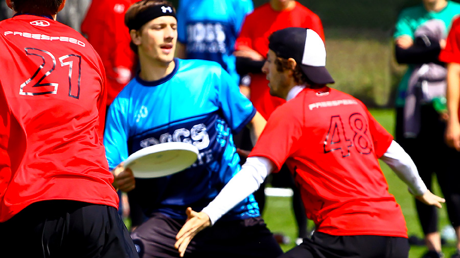 College aged ultimate frisbee players